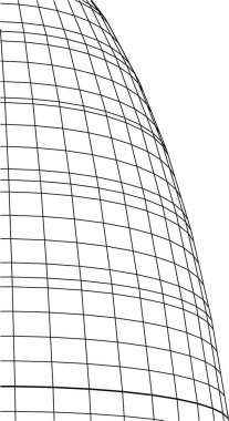 Mimari sanat konseptinde soyut çizgiler, minimum geometrik şekiller. 