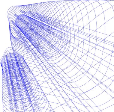 Mimari sanat konseptinde soyut çizgiler, minimum geometrik şekiller.