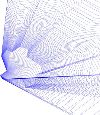 Mimari sanat konseptinde soyut çizgiler, minimum geometrik şekiller. 