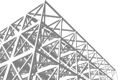 Arkaplanda mimari bina 3d illüstrasyon