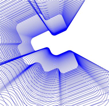 Mimari sanat konseptinde soyut çizgiler, minimum geometrik şekiller.