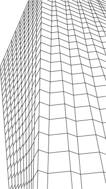 Mimari sanat konseptinde soyut çizgiler, minimum geometrik şekiller. 