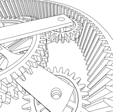 Mimari sanat konseptinde soyut çizgiler, minimum geometrik şekiller. 