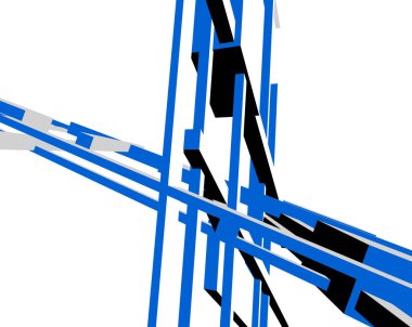 Mimari sanat konseptinde soyut çizgiler, minimum geometrik şekiller. 