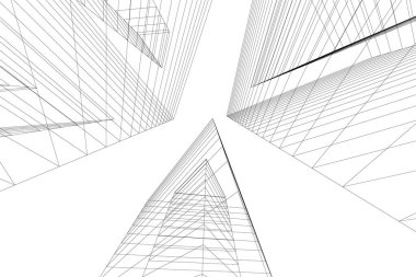 minimal geometrik şekiller, mimari çizgiler