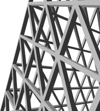 Mimari sanat konseptinde soyut çizgiler, minimum geometrik şekiller. 