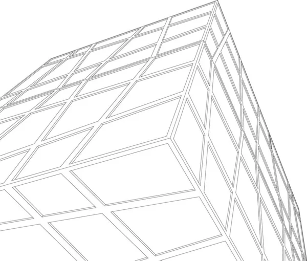 Minimale Geometrische Formen Architektonische Linien — Stockvektor