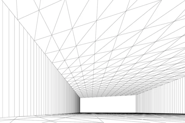 Minimale Geometrische Formen Architektonische Linien — Stockvektor