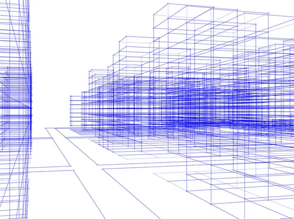 最小几何形状 建筑线 — 图库矢量图片