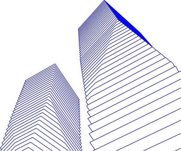 Minimale Geometrische Formen Architektonische Linien — Stockvektor