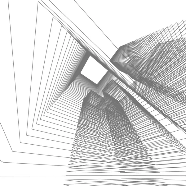 Formas Geométricas Mínimas Líneas Arquitectónicas — Archivo Imágenes Vectoriales