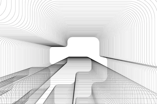 Minimale Geometrische Vormen Architectonische Lijnen — Stockvector