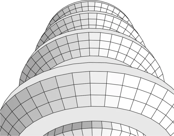 Minimale Geometrische Vormen Architectonische Lijnen — Stockvector