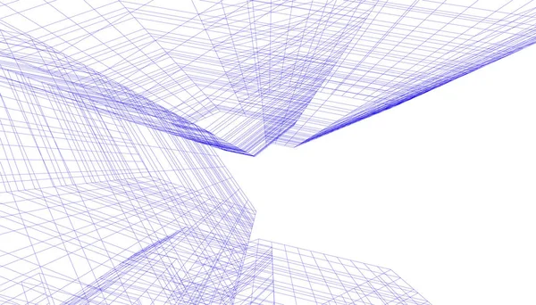 Абстрактные Чертежи Архитектурном Искусстве Минимальные Геометрические Формы — стоковый вектор