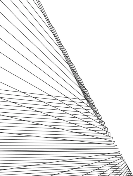 Minimal Geometrik Şekiller Mimari Çizgiler — Stok Vektör