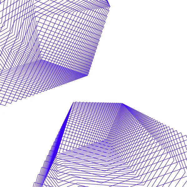 最小限の幾何学的形状建築線 — ストックベクタ