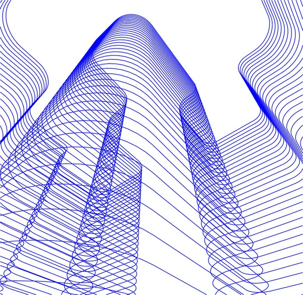 Architettura Edificio Illustrazione Sfondo — Vettoriale Stock