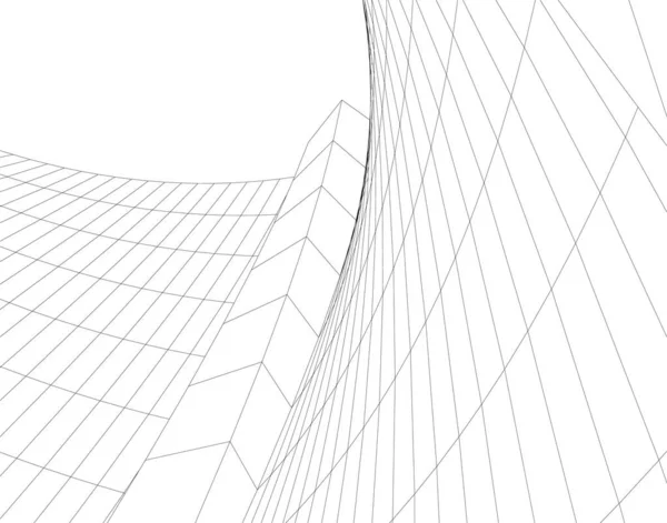 Formes Géométriques Minimales Lignes Architecturales — Image vectorielle