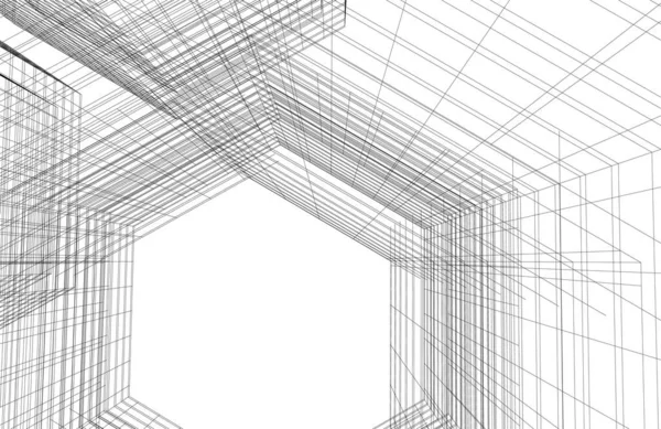 Formas Geométricas Mínimas Líneas Arquitectónicas — Archivo Imágenes Vectoriales