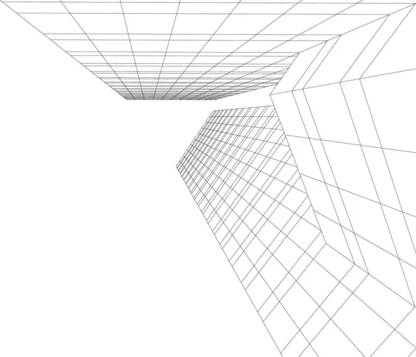 Formas Geométricas Mínimas Líneas Arquitectónicas — Vector de stock