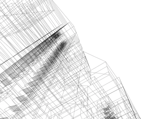 Minimale Geometrische Formen Architektonische Linien — Stockvektor