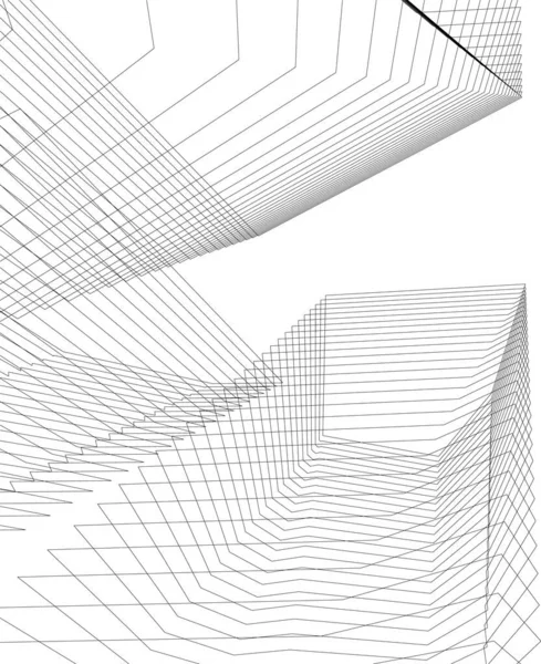 Formas Geométricas Mínimas Líneas Arquitectónicas — Vector de stock