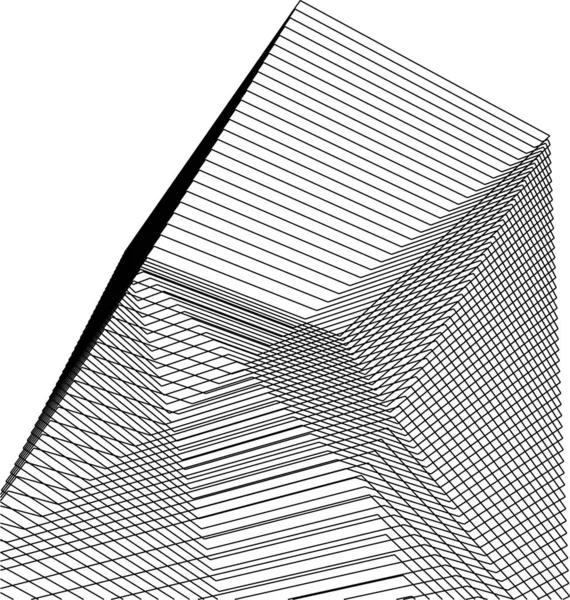 Bentuk Geometris Minimal Garis Arsitektur - Stok Vektor