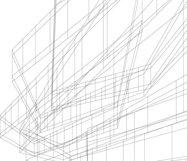 最小几何形状 建筑线 — 图库矢量图片