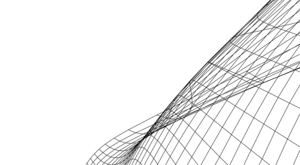 Formas Geométricas Mínimas Linhas Arquitetônicas —  Vetores de Stock