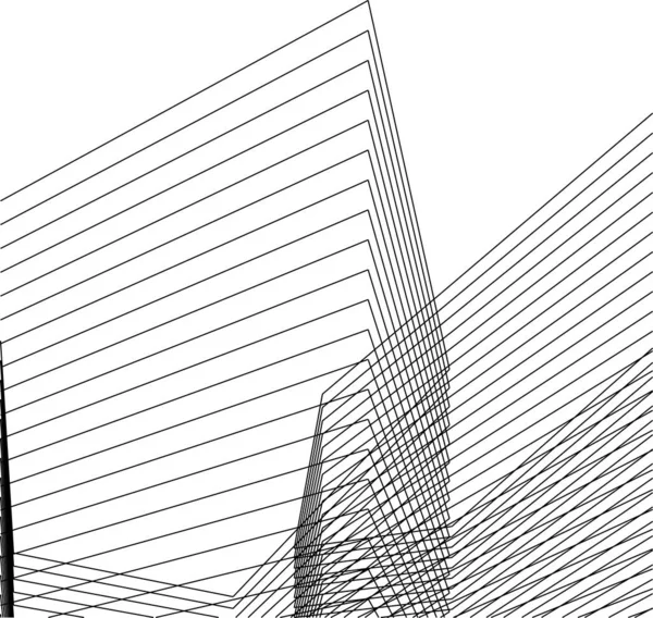 Formes Géométriques Minimales Lignes Architecturales — Image vectorielle