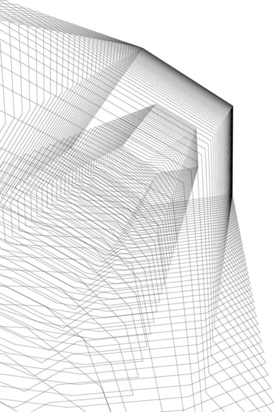 Formas Geométricas Mínimas Linhas Arquitetônicas — Vetor de Stock