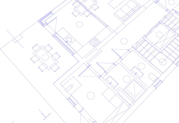 Formas Geométricas Mínimas Líneas Arquitectónicas — Vector de stock