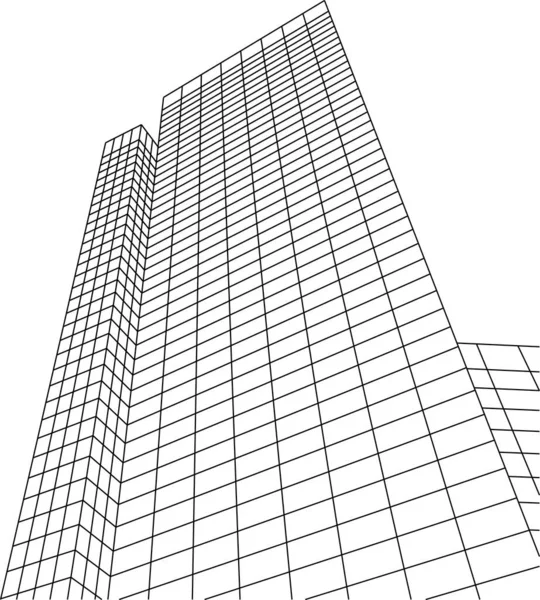 Formas Geométricas Mínimas Líneas Arquitectónicas — Archivo Imágenes Vectoriales