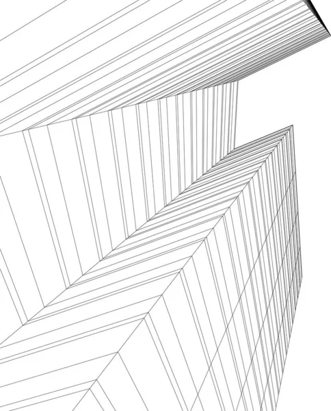 Minimale Geometrische Formen Architektonische Linien — Stockvektor