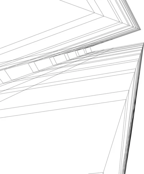 Formas Geométricas Mínimas Linhas Arquitetônicas — Vetor de Stock