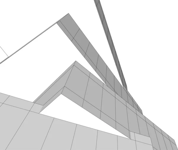 Minimale Geometrische Formen Architektonische Linien — Stockvektor