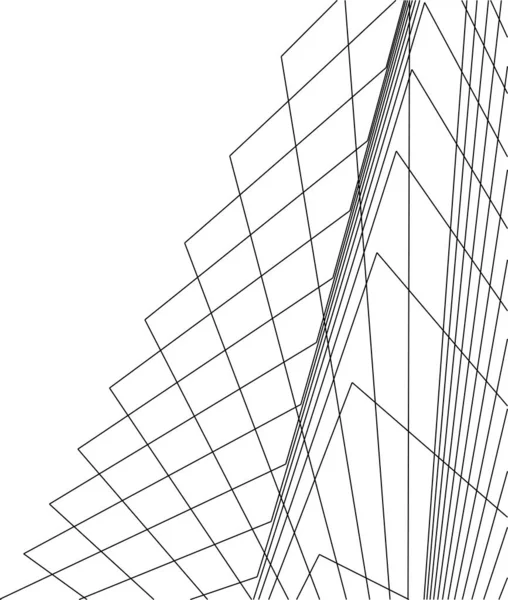 Formas Geométricas Mínimas Líneas Arquitectónicas — Vector de stock