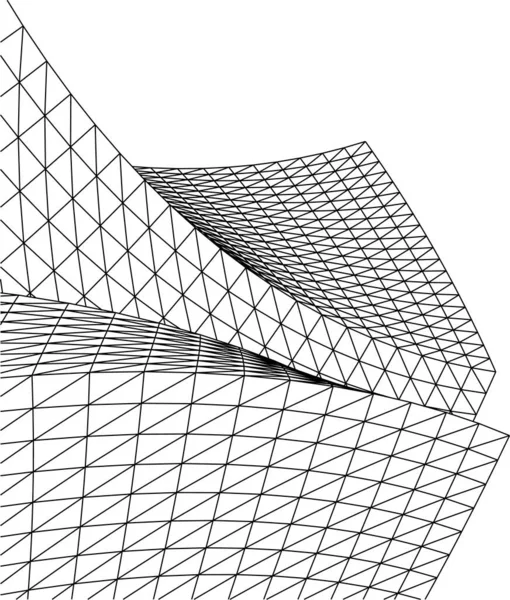 Líneas Abstractas Dibujo Concepto Arte Arquitectónico Formas Geométricas Mínimas — Archivo Imágenes Vectoriales