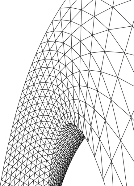 Abstrakcyjne Linie Rysunku Koncepcji Sztuki Architektonicznej Minimalne Kształty Geometryczne — Wektor stockowy