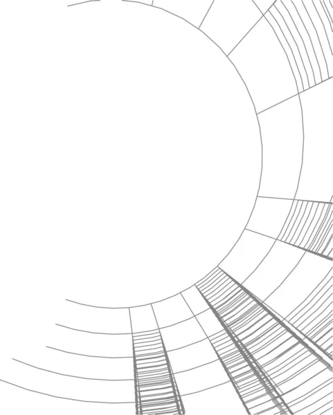 Abstrakte Zeichnungslinien Architektonischen Kunstkonzept Minimale Geometrische Formen — Stockvektor