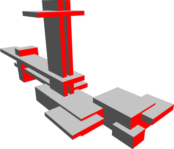 Formas Geométricas Mínimas Linhas Arquitetônicas —  Vetores de Stock