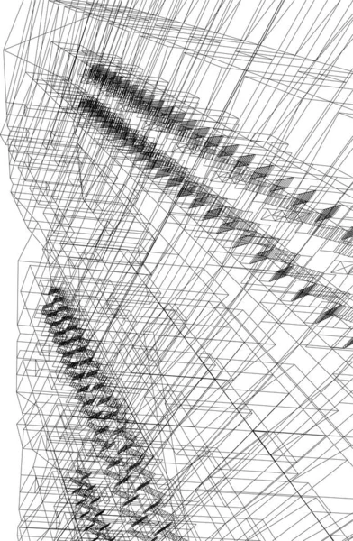 Formas Geométricas Mínimas Linhas Arquitetônicas —  Vetores de Stock