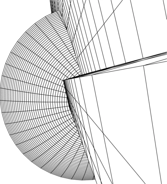 Абстрактні Лінії Малювання Концепції Архітектурного Мистецтва Мінімальні Геометричні Форми — стоковий вектор