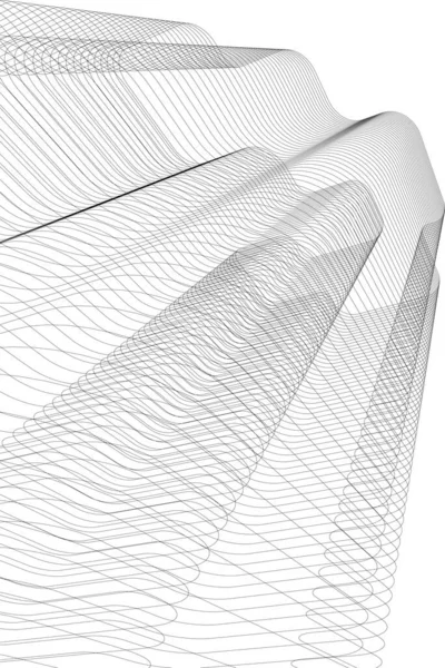 Linee Disegno Astratte Nel Concetto Arte Architettonica Forme Geometriche Minime — Vettoriale Stock