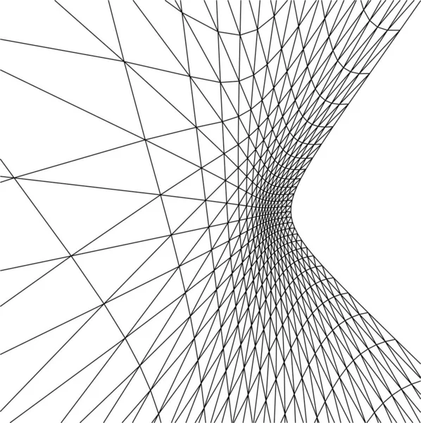 Abstrakte Zeichnungslinien Architektonischen Kunstkonzept Minimale Geometrische Formen — Stockvektor