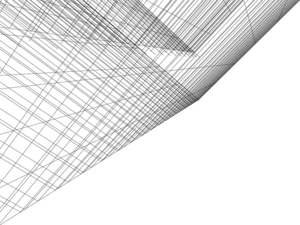 Abstrakcyjne Linie Rysunku Koncepcji Sztuki Architektonicznej Minimalne Kształty Geometryczne — Wektor stockowy