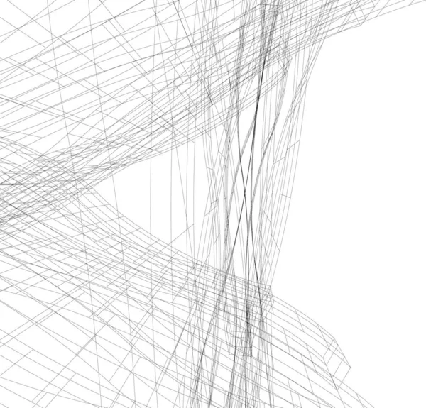 Linhas Abstratas Desenho Conceito Arte Arquitetônica Formas Geométricas Mínimas —  Vetores de Stock