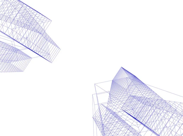 Linhas Abstratas Desenho Conceito Arte Arquitetônica Formas Geométricas Mínimas — Vetor de Stock