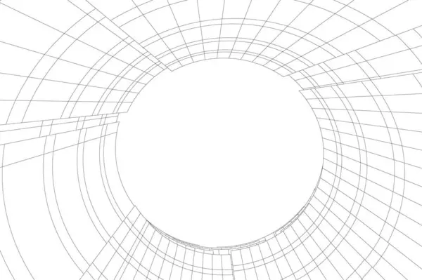 Linhas Abstratas Desenho Conceito Arte Arquitetônica Formas Geométricas Mínimas — Vetor de Stock