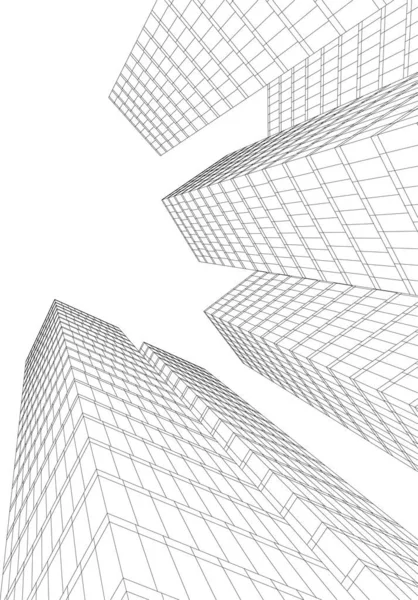 Architektura Budova Ilustrace Pozadí — Stockový vektor